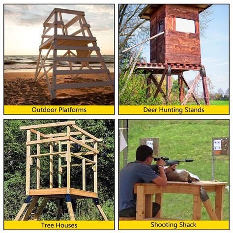 elevated brackets for deer blind